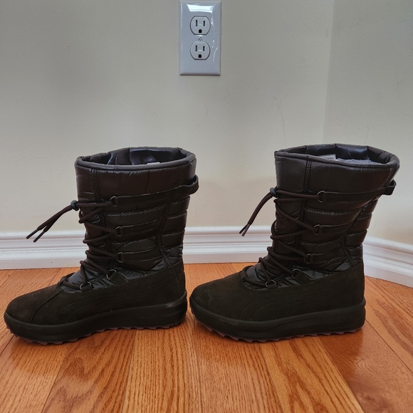 Puma Brown Suede Snow Boots, US5 - Picture 4 of 11